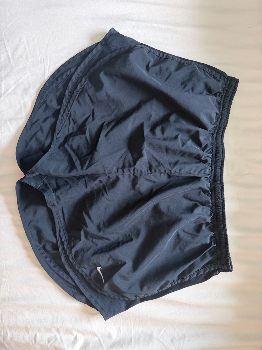 Nike Black Athletic Shorts with White Swoosh